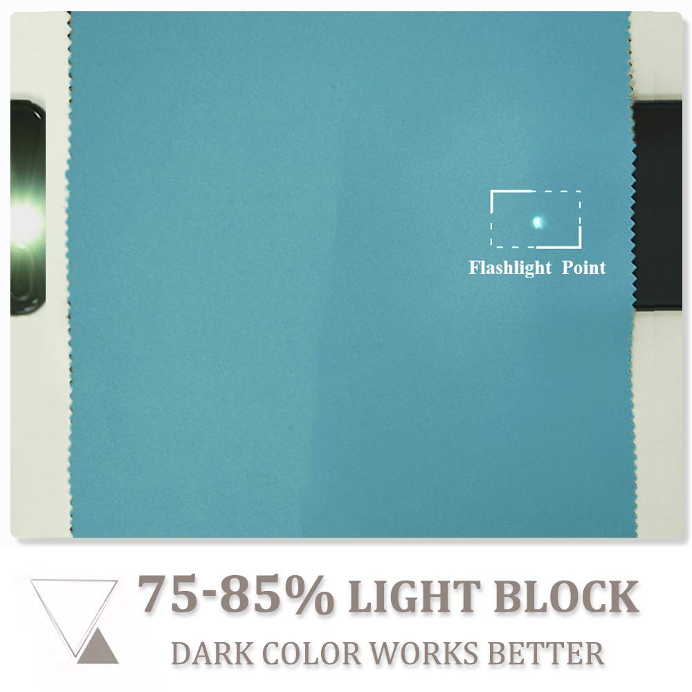 PONY DANCE Tenda Oscurante ad Anelli per Salotto Eleganti Tende Cameretta Bambini Termiche Isolanti per Interni Curtains Soggiorno 2 Pezzi L 140 x A 240 cm, Blu Chiaro