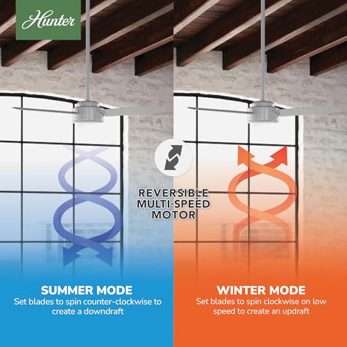 Image of Hunter Presto, Indoor, Ceiling Fan, No Light, Modern, 44 inch, Dove Grey