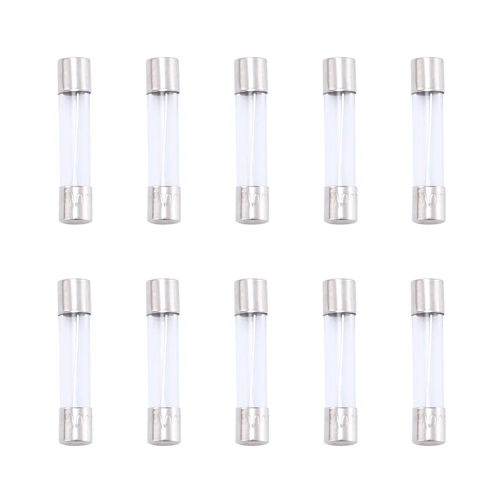 Aniyaa 10 Pcs Fast Blow Type Glass Tube Fuses 6X30mm 250V 10A