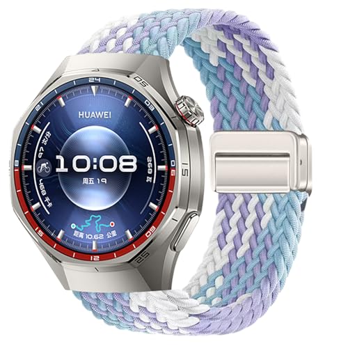 [Hinnwer] 22mm �o���h Huawei Watch GT Runner 2/GT 6 Pro/GT 6/ GT5 Pro/ GT5/4 46mm �p, �X�}�[�g�E�H�b�` �o���h 22mm �}�O�l�b�g �e�� �i�C���� �҂ݍ��� ���v�x���g �_�炩