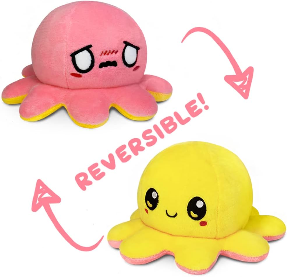 TeeTurtle - The Original Reversible Octopus Plushie - Day + Night - Cute Sensory Fidget Stuffed Animals That Show Your Mood : Toys & Games