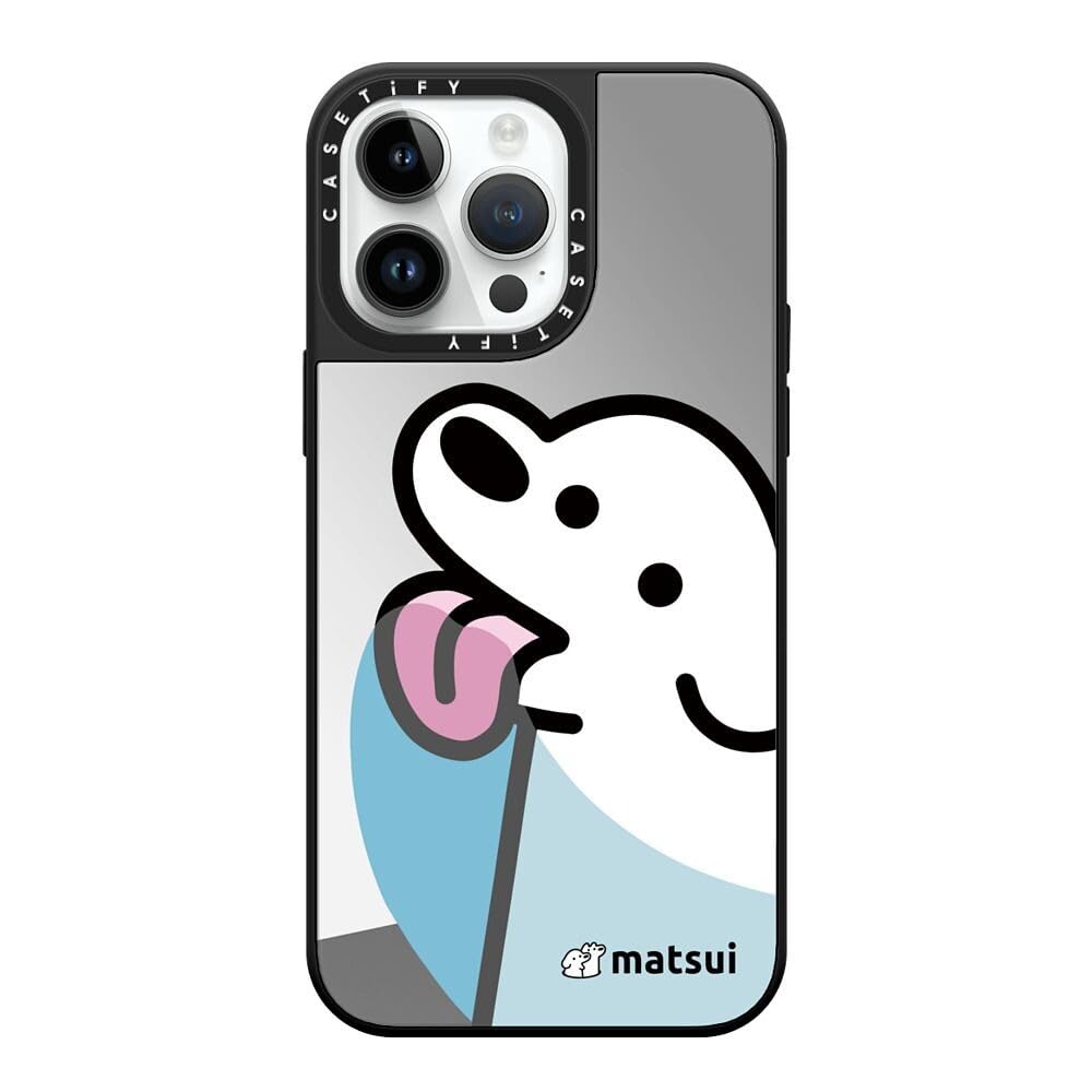 CASETiFY Mirror Case for iPhone 14 Pro Max Compatible with Magsafe - Lick - Silver on Black