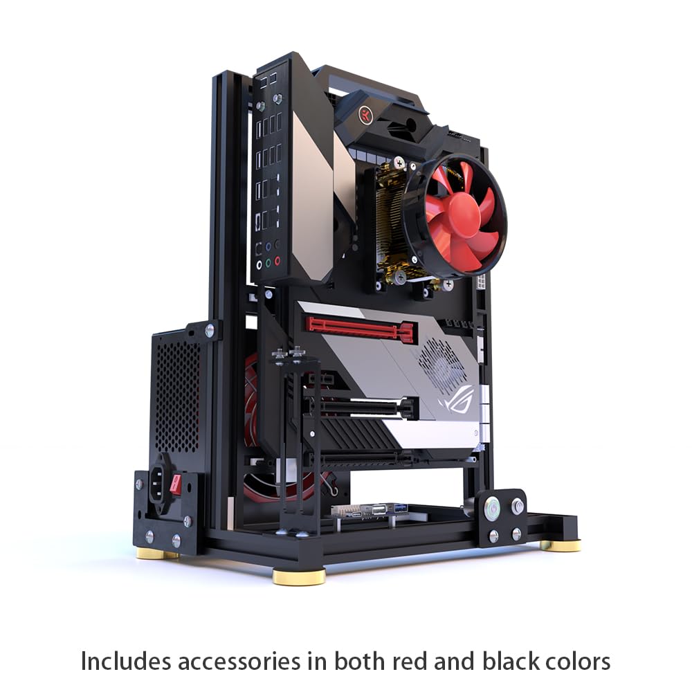 Chassis per PC desktop case aperto telaio ben raffreddato banco di prova materiale in alluminio include scheda madre di supporto tipo C (3.ATX)