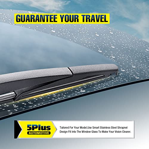 Image of 5 PLUS 14 inch Rear Wiper Blade Replacement for 2014 2013 2012 2011 2010 2009 2008 2007 Ford Edge BACK Windshield Wiper Blade (14D)