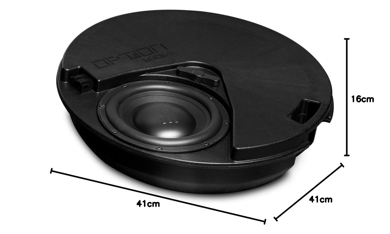 Option Subwoofer Upgrade kompatybilny z VW Golf 8 (Typ CD, rok produkcji od 2019, tylko z fabrycznym systemem dźwiękowym H/K) - instalacja typu Plug & Play ROCK-8-D2 Subwoofer rezerwowy