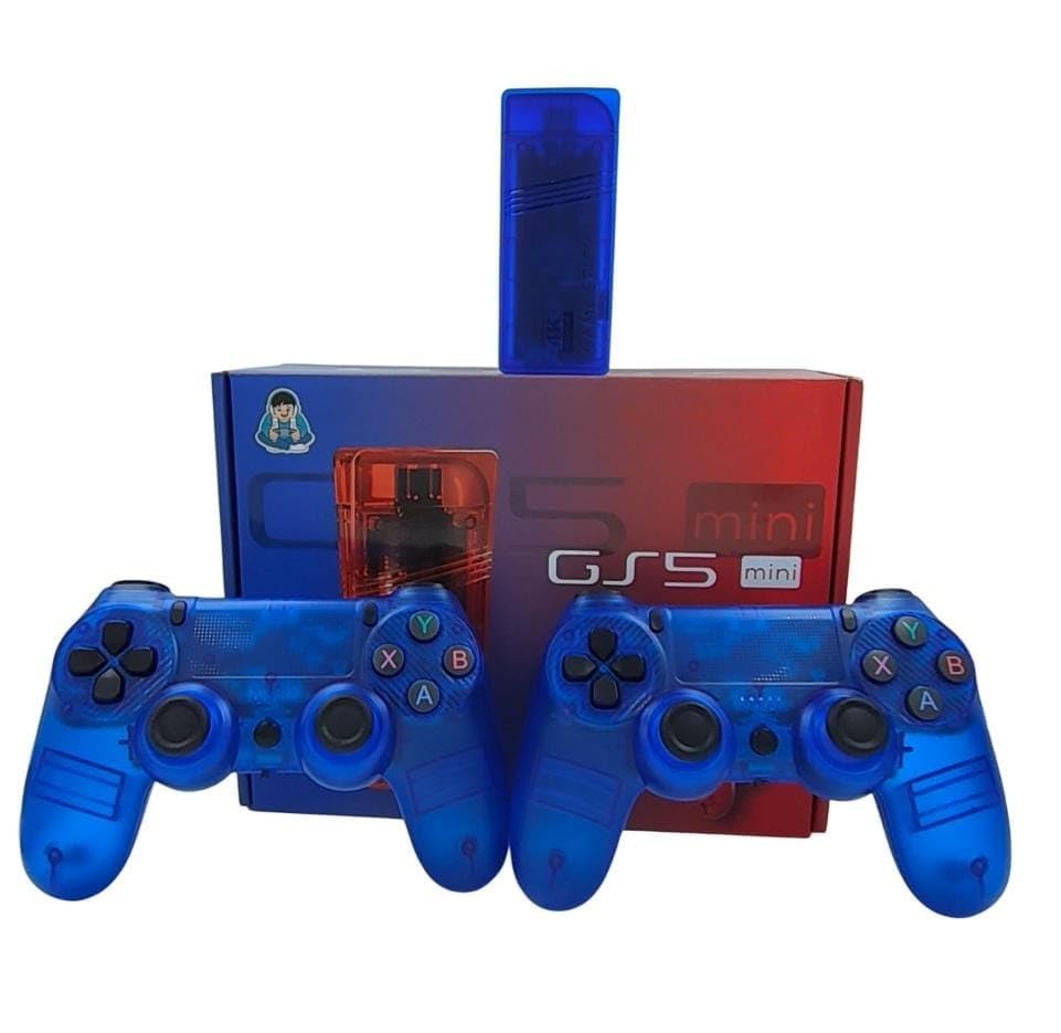 GS5 Mini Wireless Video Game Console-Plug & Play 4K HD Output with 53 Emulators & 30,000+ Games-Game Stick for TV/Projector-Exclusive Special Edition-Dual Controllers Included (64gb) 2