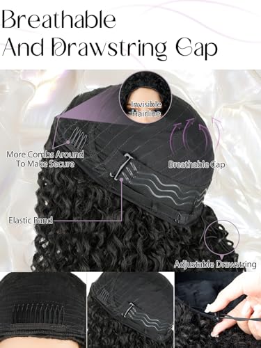 NOSTALGIA 16 Inch Kinky Curly Half Wig, 3-in-1, Black & Honey Blonde - image 8