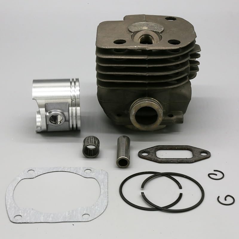 Accesorios de herramientas 5 0mm y Pistón de cilindro más grande de 52 mm ajuste para Husqvarna 371 372 372X 365 XTORQ Piezas de recambios de motosierra de gasolina de jardín 575255702(Hus 372 50mm)