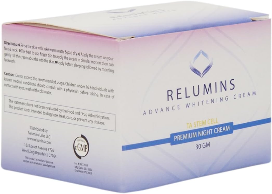 RedPlush Relumins Advance Brightening Night Cream For Dark Skin (30g)