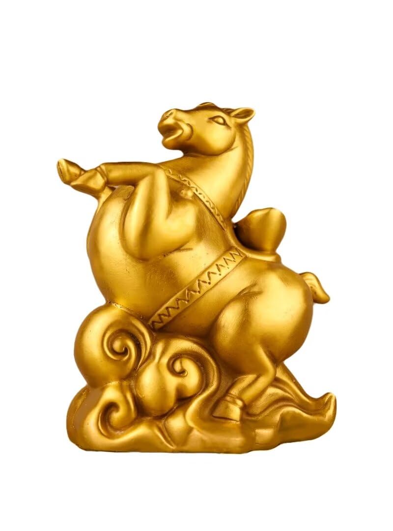 GLETSF Chinese Brass Loong Sculpture Pure Copper Feng Shui Dragon Statue Home OfficeDesktop Bringing Good Luck Decor 4.3 * 1.4 * 5.5IN 1.2LB,21#-10.2 * 3.9 * 6.3IN 3.3LB