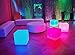 Mr.Go 14-Inch Color Changing LED Cube Light Stool, Glow Cube Seat for Kids, Modern LED Light Side Table, 16 RGB Colors LED Mood Lighting, Ideal for Home Garden Patio Bar Pool Party Decorative Lighting