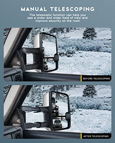 Ocpty Rearview Mirrors Power Heated Towing Mirrors For Chevy Silverado All Models 2008-2013 For Gmc Sierra All Models 2008-2013 For Chevy 2007-2014 For Gmc 2007-2014 Lights Mirror Turn Signal #TOP4