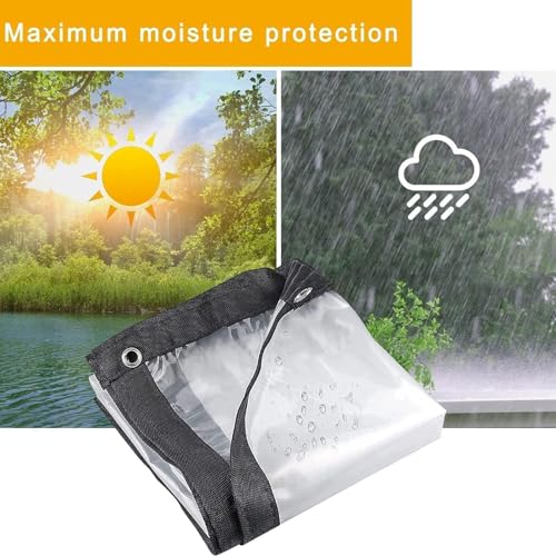 Lonas transparentes impermeables para aislar el porche de la lluvia 6