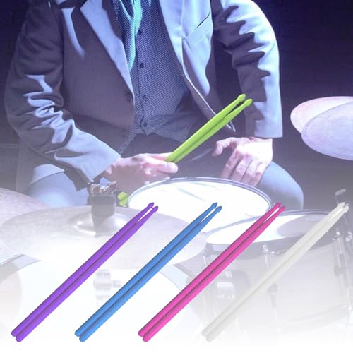 Baquetas luminosas 5A de nailon para batería, fluorescentes para niños y adultos miniatura 2