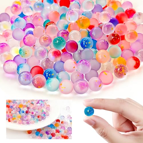200 Stück Glasmurmeln Bunt 10mm Murmeln Glas Bunte Murmelns Klein mit Box Wiederverwendbar Glas Murmelns für Murmelspiele DIY-Projekte Heimdekoration (10 Farben)