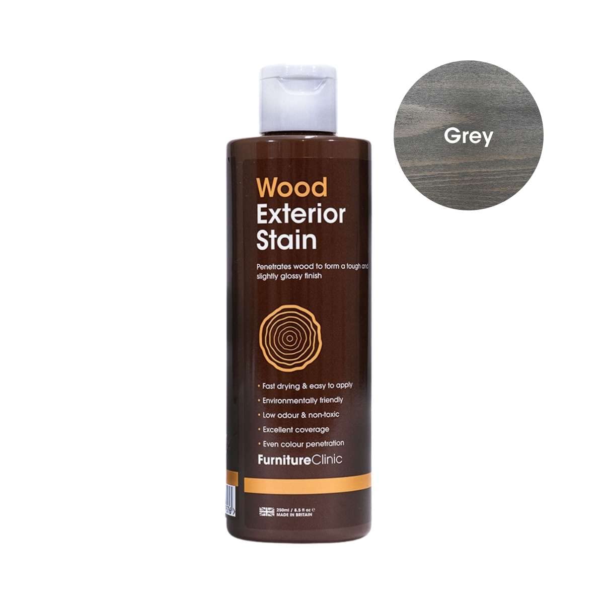 Buy Exterior Wood Stain (Grey) Quick Drying and EasytoApply