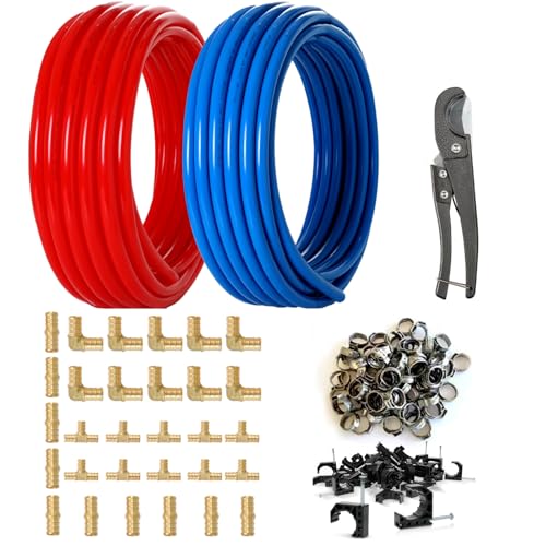 (All-in-One) GUOFIS 3/4 Inch PEX-B Pipe/Tubing Fitting Kit