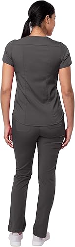 Miniatura 2 de Adar Pro Core - Conjunto médico clásico para mujer, camiseta médica con cuello en V y pantalones de yoga a medida