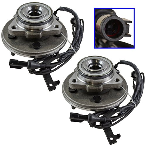 Image of TRQ Front Left and Right Wheel Bearing & Hub Assembly Set 2 Piece for 2006-2010 Ford Explorer 2007-2010 Explorer Sport Trac 2006-2010 Mercury Mountaineer