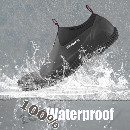 Garden Shoes for Men & Women, Waterproof Rubber Shoes with 4.5mm Neoprene, Womens Rain Boots for Gardening,Size 6-133