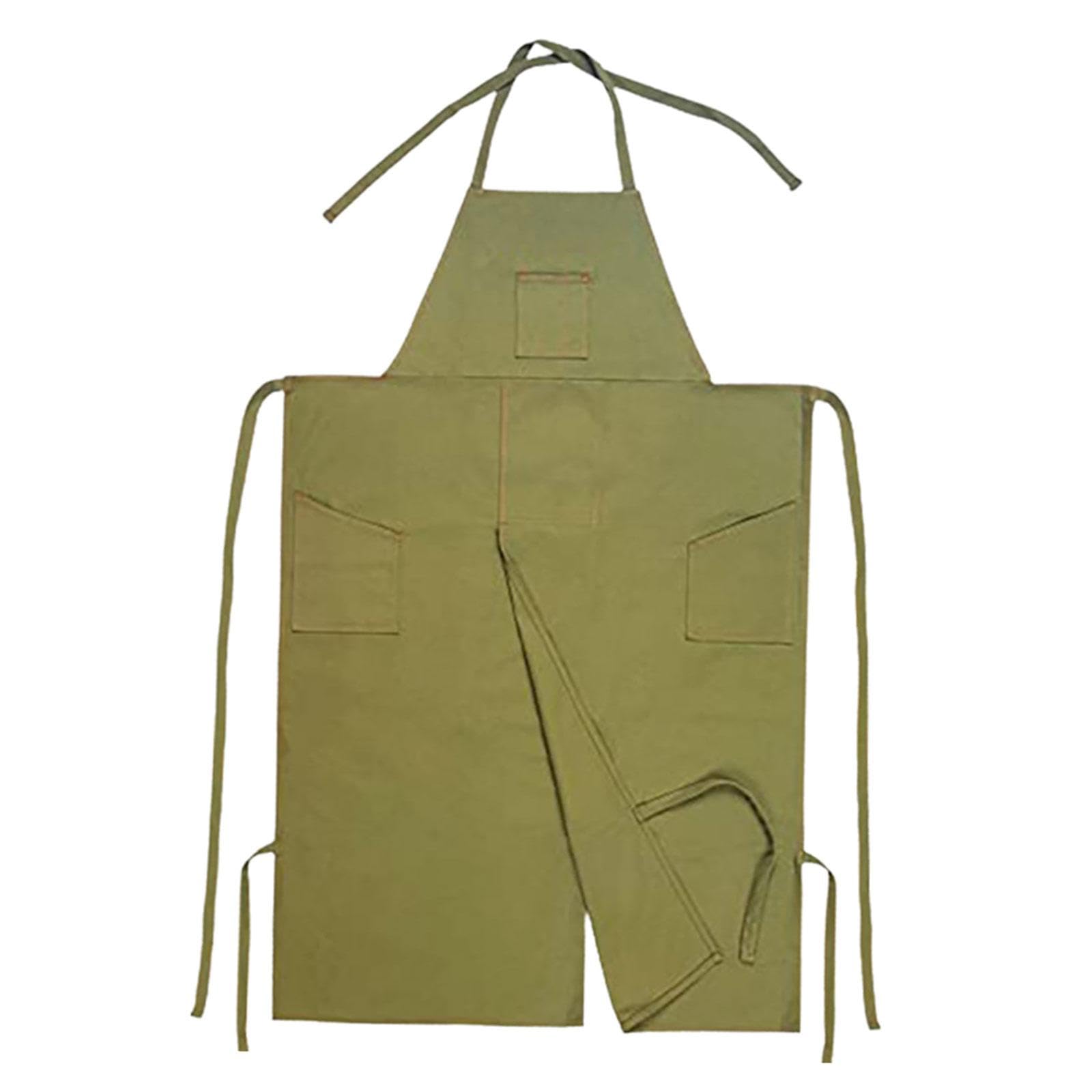 Fartuchy do pieczenia, Fartuch ceramiczny, regulowany fartuch malarski, szefa kuchni do grillowania, restauracji(2 Set Of(green))