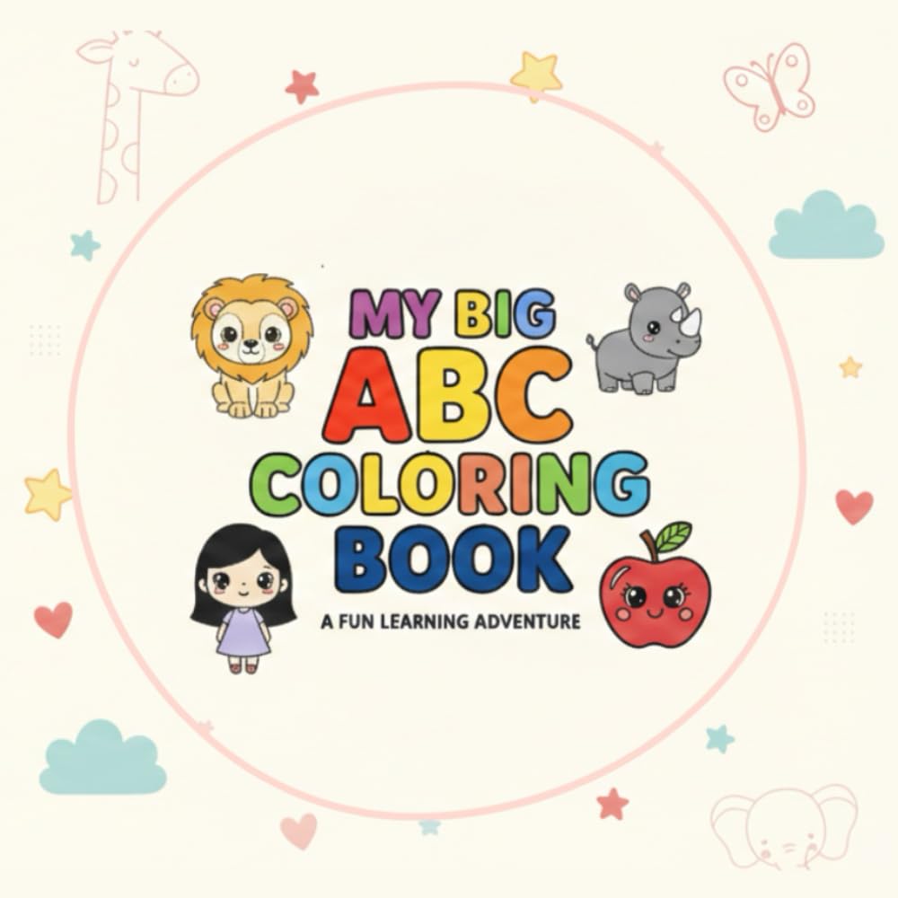 ABC Coloring Book for Kids: 104 Fun and Easy Alphabet Coloring Pages | Learn the Alphabet Through Coloring | Color, Learn, and Have Fun