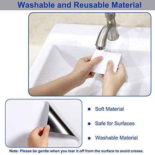 Dry Erase Whiteboard Sticker For Fridge, 16.5×11.7In Removable Whiteboard Sheet For Non-Magnetic Stainless Steel Glass Door W/ 2 Markers & 1 Eraser, Washable Sticky Note, No Residue, Any Shiny Surface #TOP1