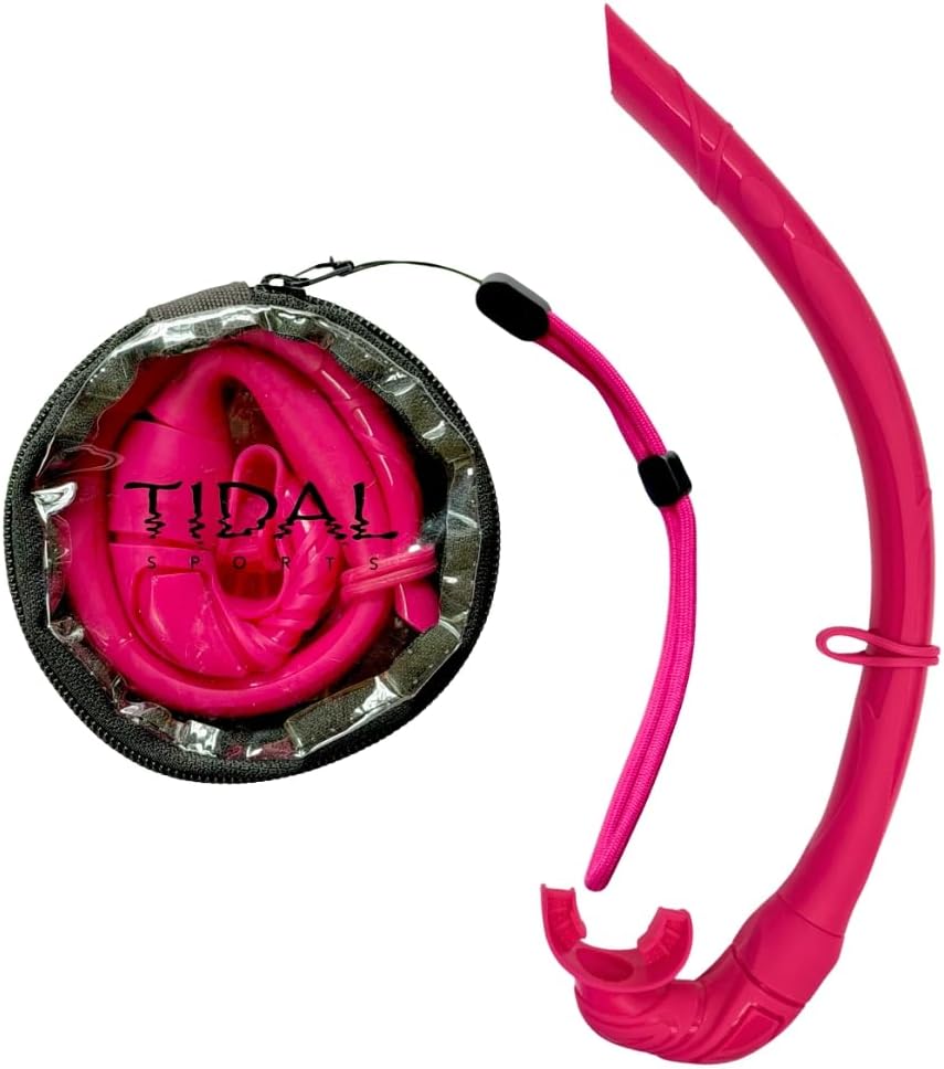 Pro Shot Tidal Roll-up Snorkel for Freediving, Scuba Diving, and Snorkeling Flexible Snorkel for Intermediate/advnaced snorkelers.