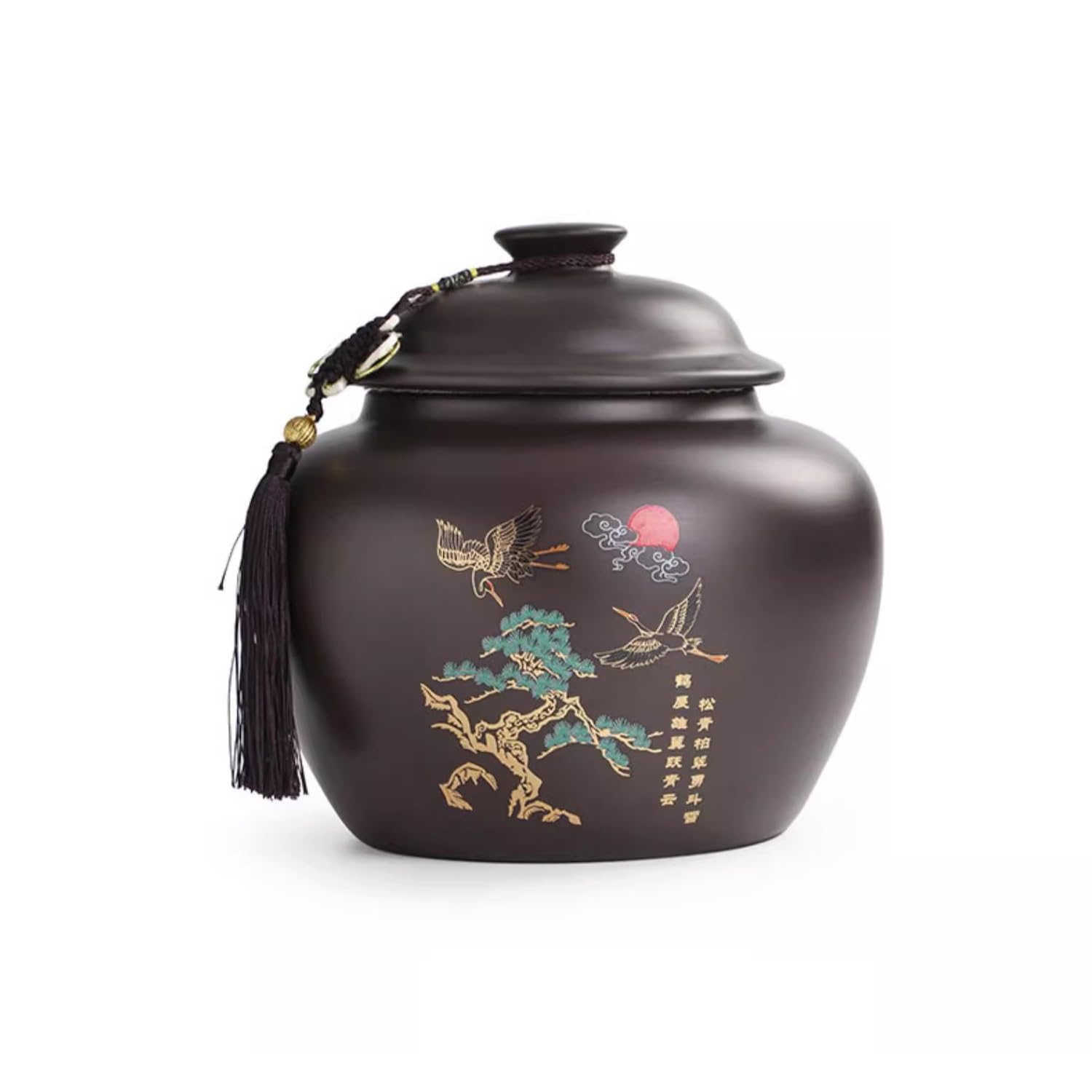Organizator torebki herbata puszka duży fioletowy piasek cyny uszczelnione puszki do przechowywania białej herbaty Pu'er ceramiczne Retro uszczelnione cyny organizator herbaty pojemnik do