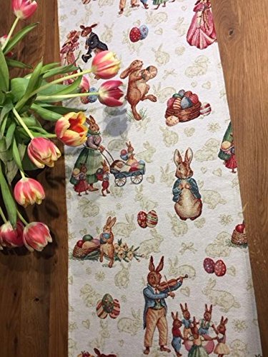 Splendido runner per il tavolo, con coniglietti