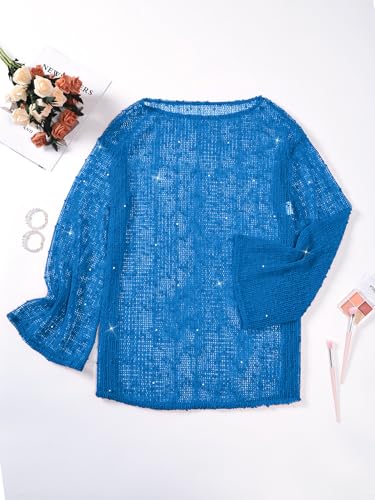 Image of Lilosy Sexy Crochet Sheer Kaftan Caftan Beach Dress Bathing Suit Swim Coverup Summer Vacation Outfits One Piece