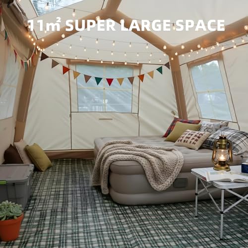 Carpa Inflable Geelife para Camping 11 m2 Beige miniatura 6