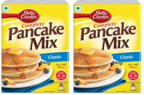 Image of Betty Crocker Pancake Instant Breakfast Mix, Waffles and Pancake Powder, Original Flavour, Eggless, Sugar, 1000 g (Pack of 2)