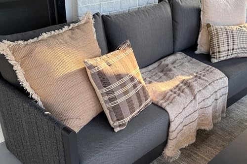 Image of PURPLE LEAF Sectional Sofa 3-Piece Weather-Resistant Patio, Gray