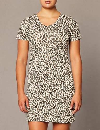 Touched by Nature Girls, Toddler, Baby and Womens Organic Cotton Short-Sleeve and Long-Sleeve Dresses, Leopard Short Sleeve, Small - Thumbnail 4