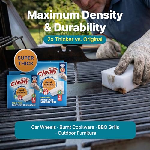 Image of VIXUM CLEAN Super Thick Heavy-Duty Cleaning Pads, 2 Pack