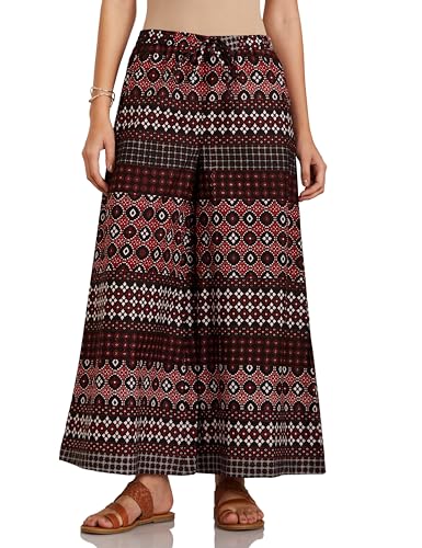 Image of Amazon Brand - Myx Women Relaxed Cotton Flared Palazzo (Available in Plus Sizes)