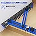 Stair Tread Template Tool, Stair Measuring Tool with Triangular Structure Brace and Edge Flip Stops, 8-72 in Solid Aluminum Alloy Stair Tread Jig for Accurately Measuring Stairs (Blue)