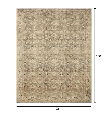 Loloi Margot Collection MAT-04 Antique/Sage 8'-6" x 11'-6" Area Rug, No-Shed Easy Clean Large Patterned Area Rug for Living Room, Bedroom, Dining Area