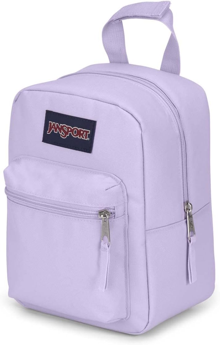 Jansport Bigbreak, lunch bag small soft- sided cooler ideal for school, work or food prep, pastel lilac