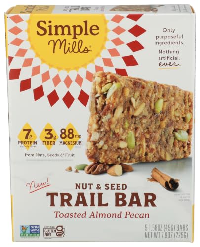 Simple Mills Toasted Almond Pecan Bar 5pk, 7.9 OZ - image 1