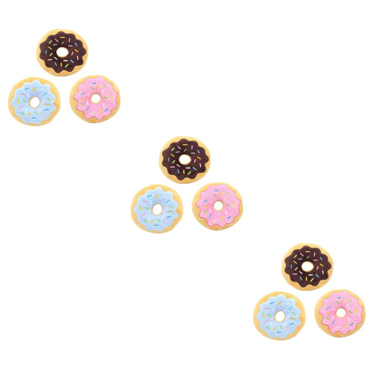 FRCOLOR 9stücke Hund Kauspielzeug Plüsch Donut Quietschspielzeug Für Welpen Interaktives Spielzeug Zur Zahnpflege Langeweile Und Fördert Aktives Spielen Zufälligen Farben