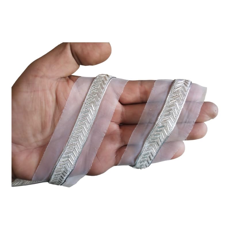 Kairavi Fashion - Nalki Laces for Dresses, Sarees, Lehenga, Suits, Bags, Decorations, Borders, Crafts and Home Décor, Blouse (9mtr) - Silver Color (B0CTFC4YG4) Amazon Price History, Amazon Price Tracker