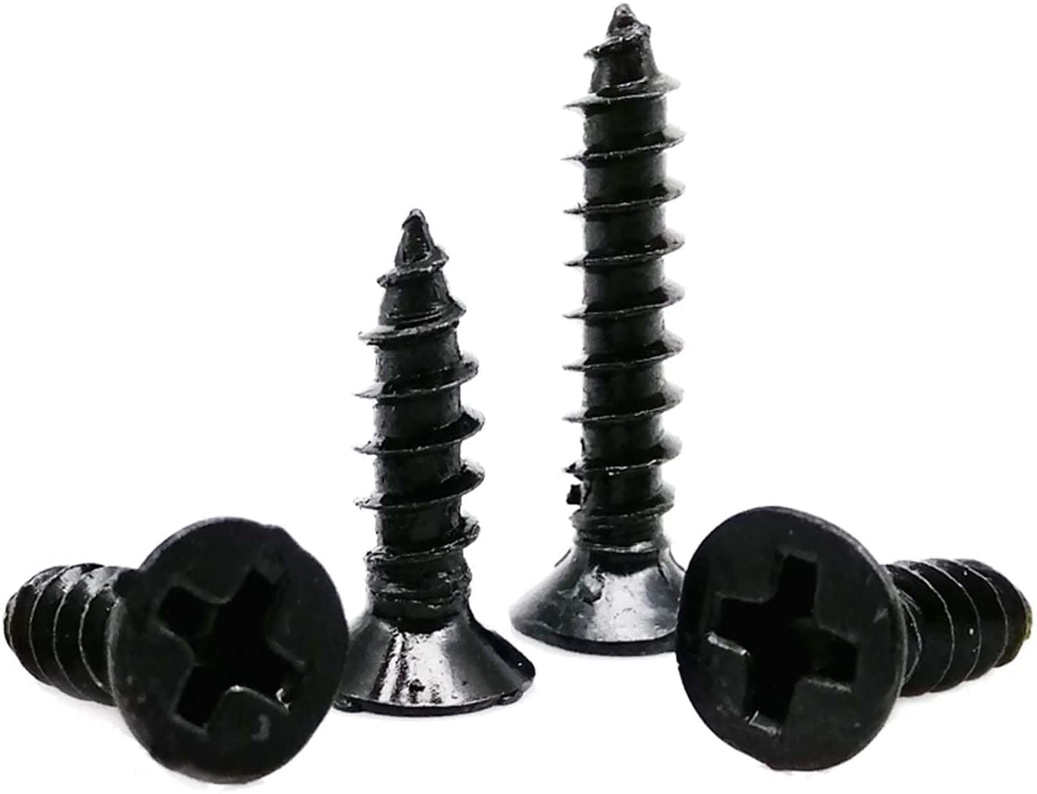 BATLAM Tornillo 700/2010 Piezas M1 M1.2 M1.4 M1.7 M2 M3 M4 Negro Micro Cruz Plana Avellanada Cabeza Autorroscante Juego de Tornillos para Madera Caja (Color : Set B 700pcs) (Set B 700pcs)