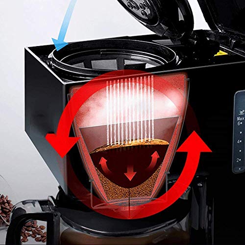 Cafetera, máquina de café de filtro, fabricante de café de 0.75L de capacidad produciendo hasta 7 tazas, función de… - Imagen 4