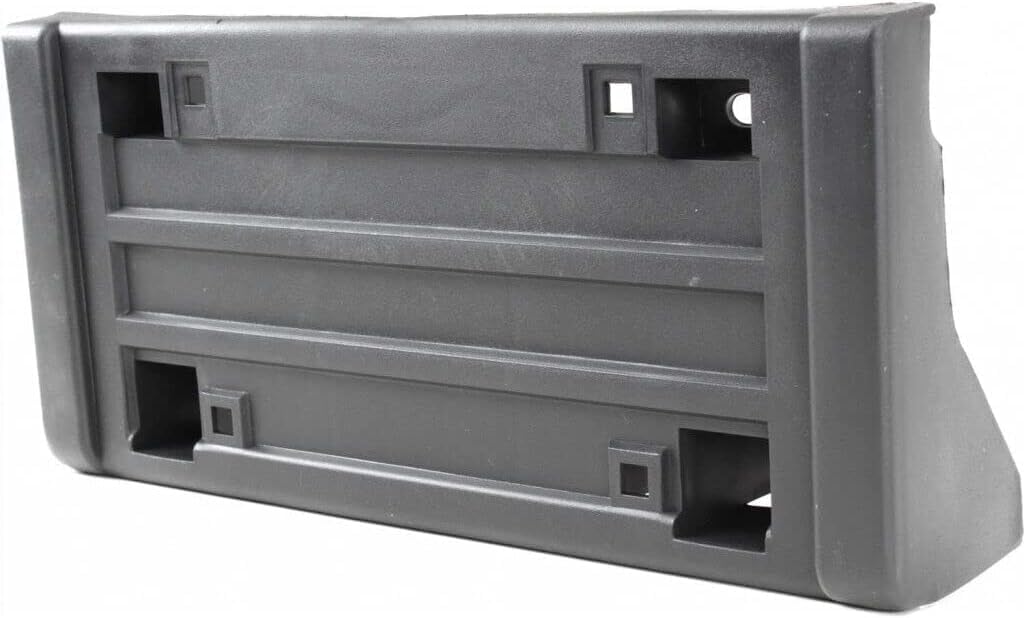 DAT AUTO Front Bumper Cover License Plate Frame Tag Mounting Bracket Holder Replacement for 1988-1999 GMC/Chevy Suburban 1992-1994 Blazer 1995-2000 Tahoe Black Textured Plastic GM1068101 15990674