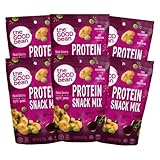 The Good Bean Protein Snack Mix - Balsamic Herb - (6 Pack) 6 oz Resealable Bag - Fava Beans and Split Peas - Vegan Snack with Good Source of Plant Protein and Fiber