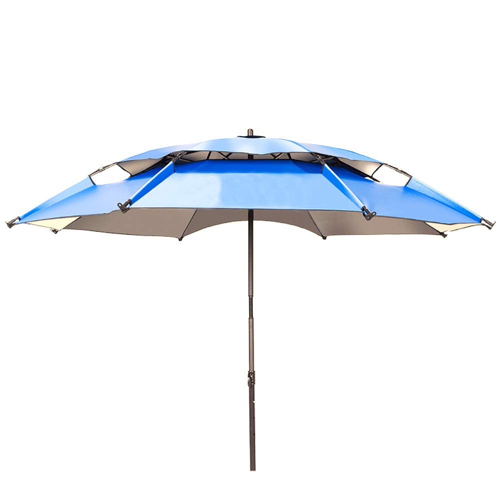 AKT Grand Parapluie de Pêche Auvent Extérieur de Parasol de Plage de Camping Anti-UV de Protection Solaire Anti-Pluie Bâche Étanche Portable