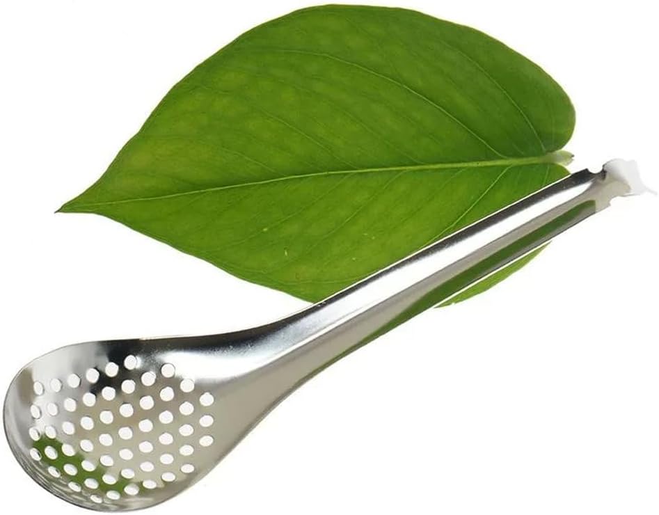 Montessori Stainless Steel Slotted Spoons, Small Strainer Spoons Kids Kitchen Utensils Sensory Play (2pcs)