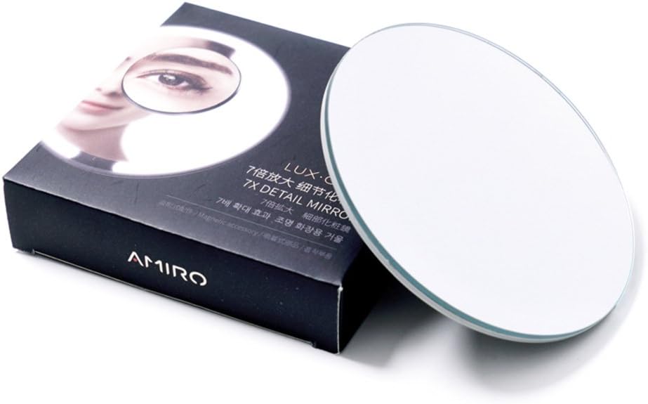 Amiro 4 Inch Detail Makeup Mirror with 7x Magnification, Adsorbable and Magnetic